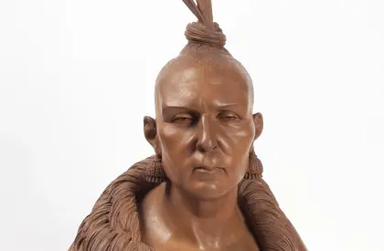 Büste eines Indianerhäuptlings
