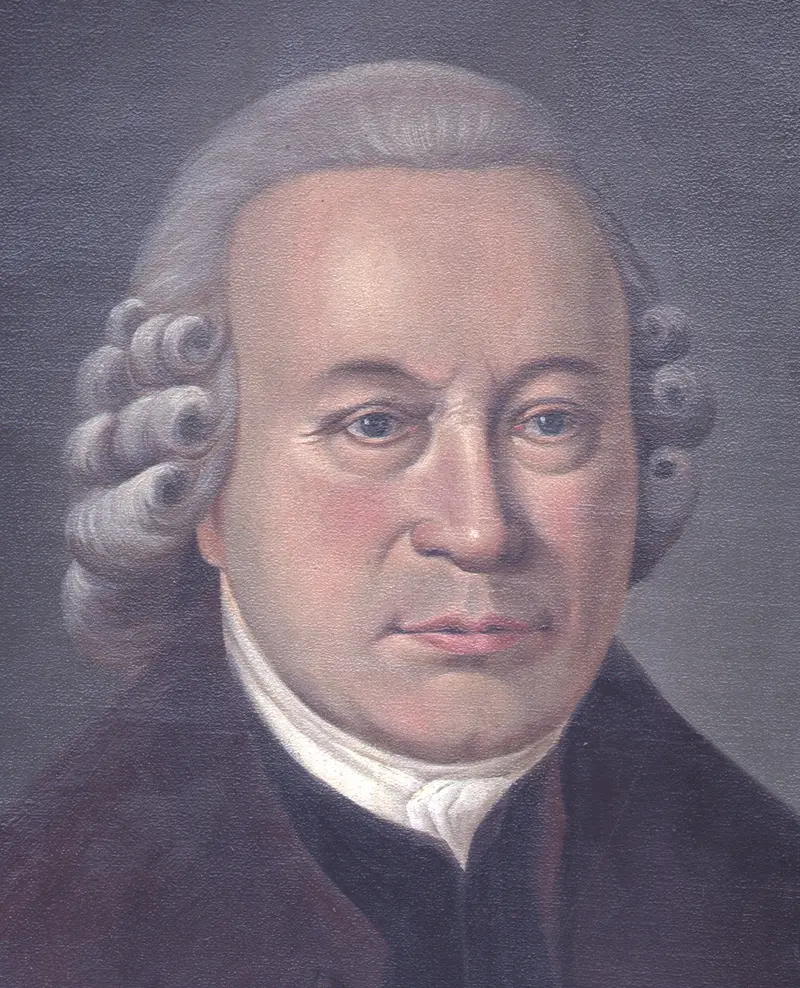 Christian Georg Andreas Oldendorp nach einem Gemälde von J.H.P. Hammerich, um 1777, im Unitätsarchiv Herrnhut